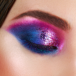 Rosa-blaues Augen-Make-up